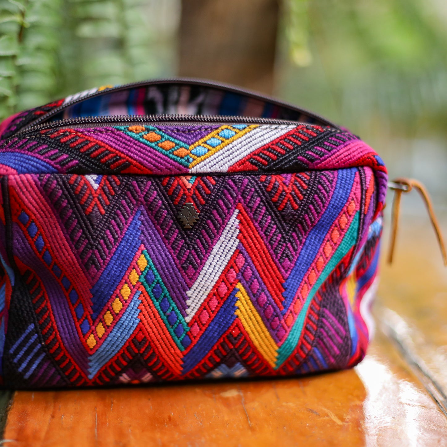 WANDER CROSSBODY BAG - LARGE - OOAK HUIPIL - CAFE - NO. 200464