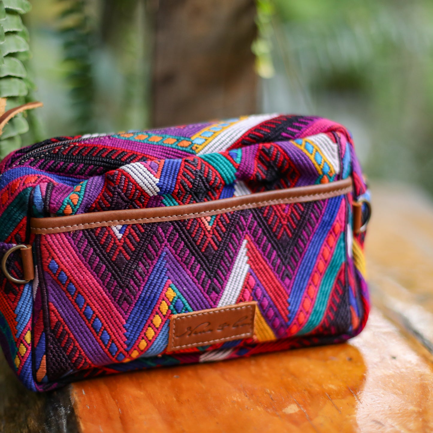 WANDER CROSSBODY BAG - LARGE - OOAK HUIPIL - CAFE - NO. 200464