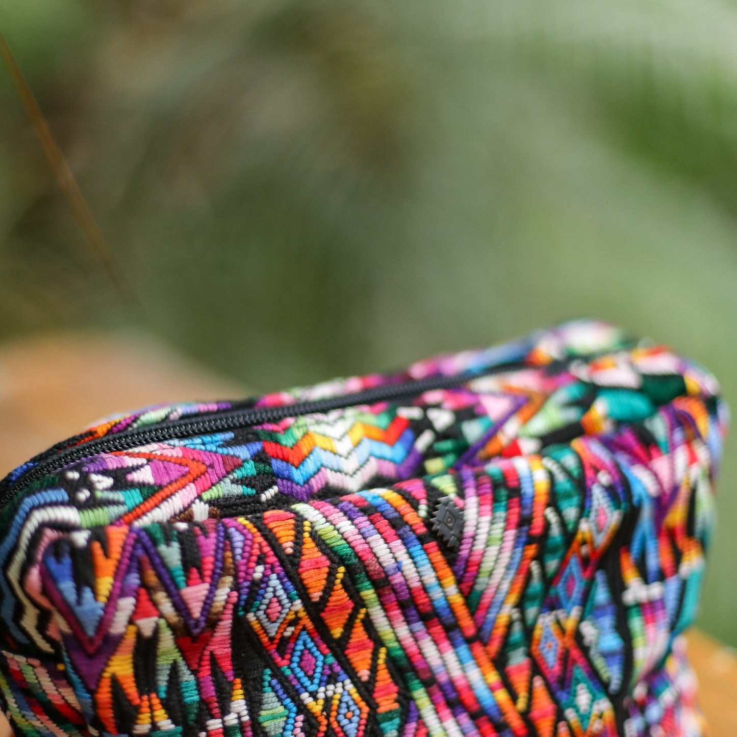 WANDER CROSSBODY BAG - LARGE - OOAK HUIPIL - BLACK - NO. 200475