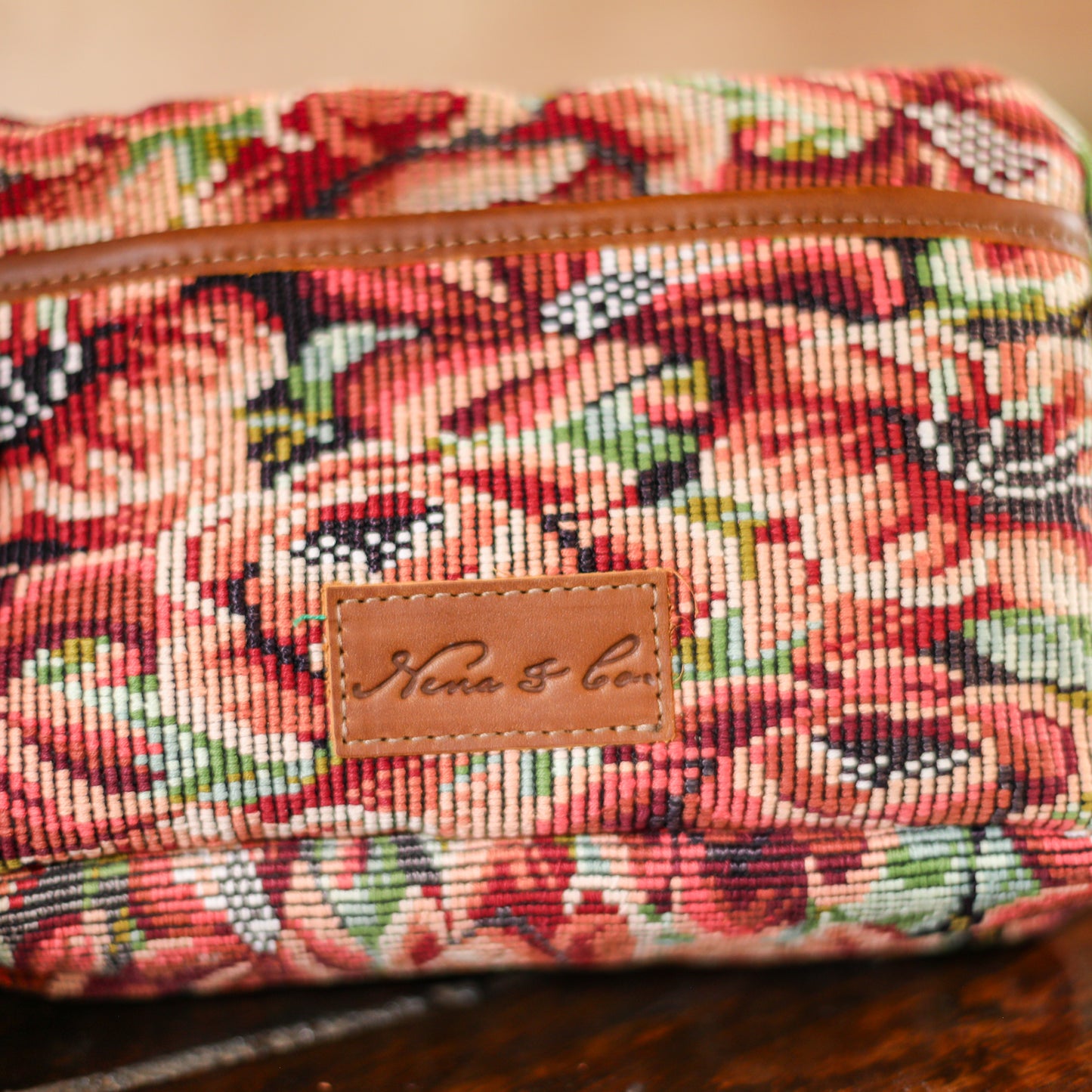 WANDER CROSSBODY BAG - LARGE - OOAK HUIPIL - CAFE - NO. 200458