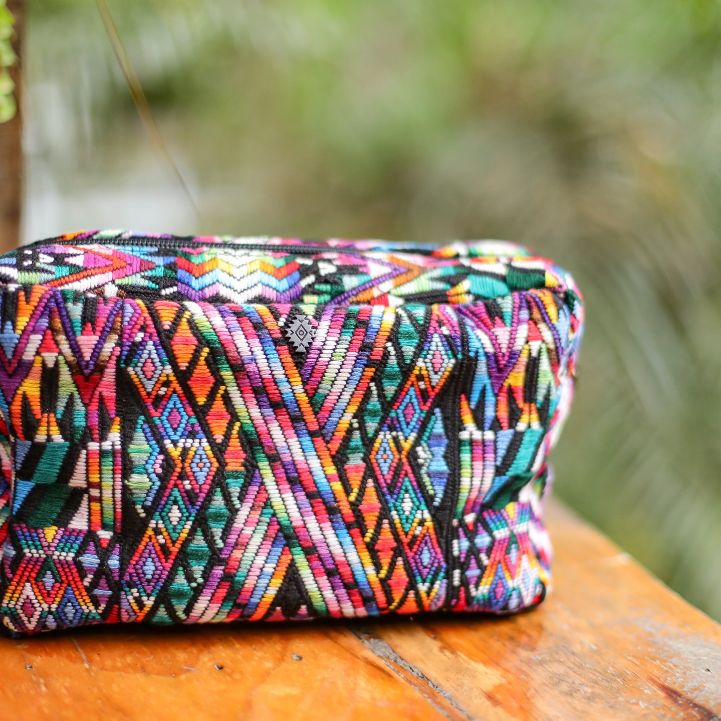 WANDER CROSSBODY BAG - LARGE - OOAK HUIPIL - BLACK - NO. 200475