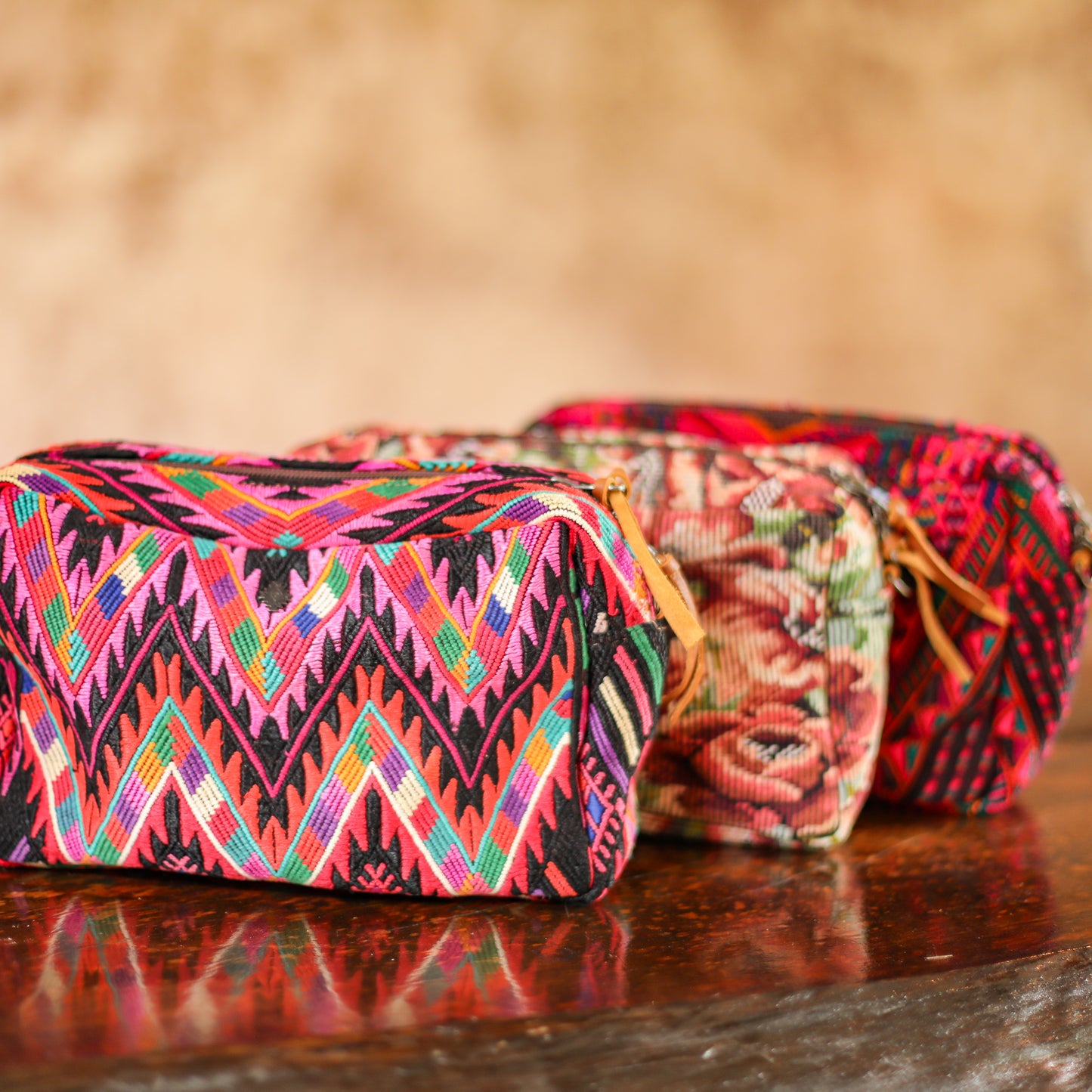WANDER CROSSBODY BAG - LARGE - OOAK HUIPIL - CAFE - NO. 200457