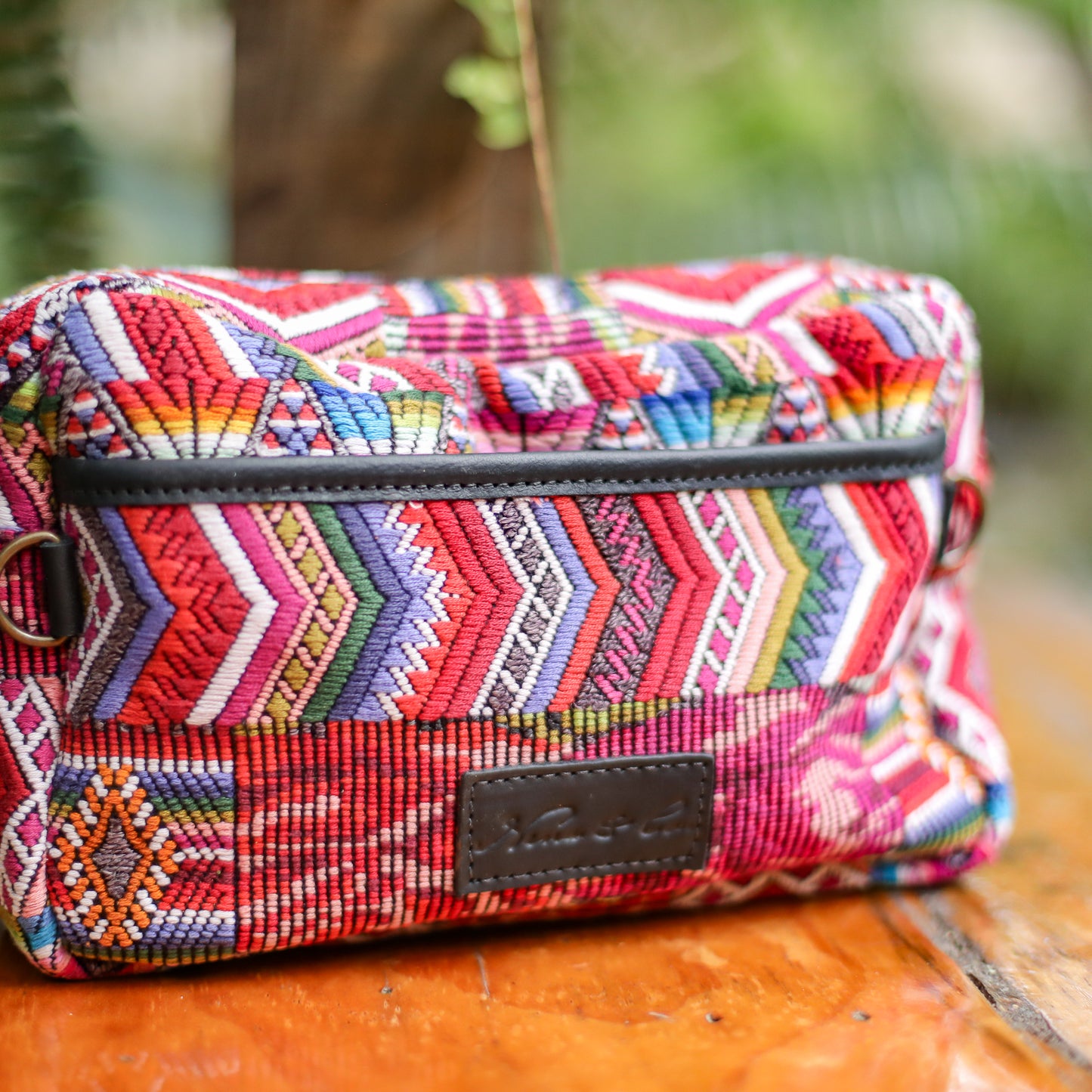 WANDER CROSSBODY BAG - LARGE - OOAK HUIPIL - BLACK - NO. 200474