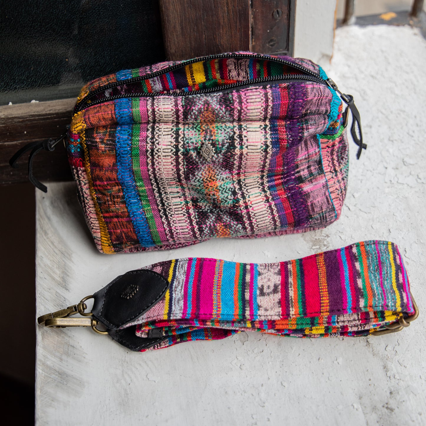 WANDER CROSSBODY BAG + STRAP SET - CORTE - BLACK - NO. 17927