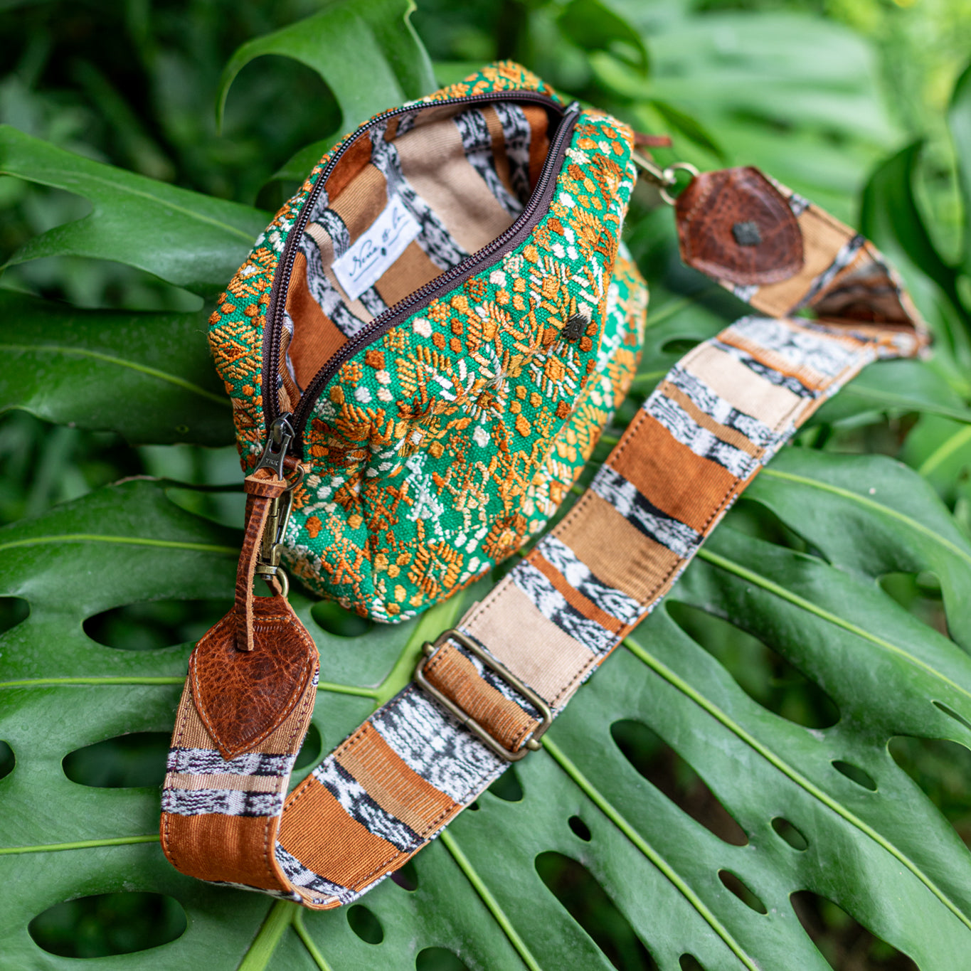 WANDER CROSSBODY SET - OOAK HUIPIL - HONEY - NO. 17872