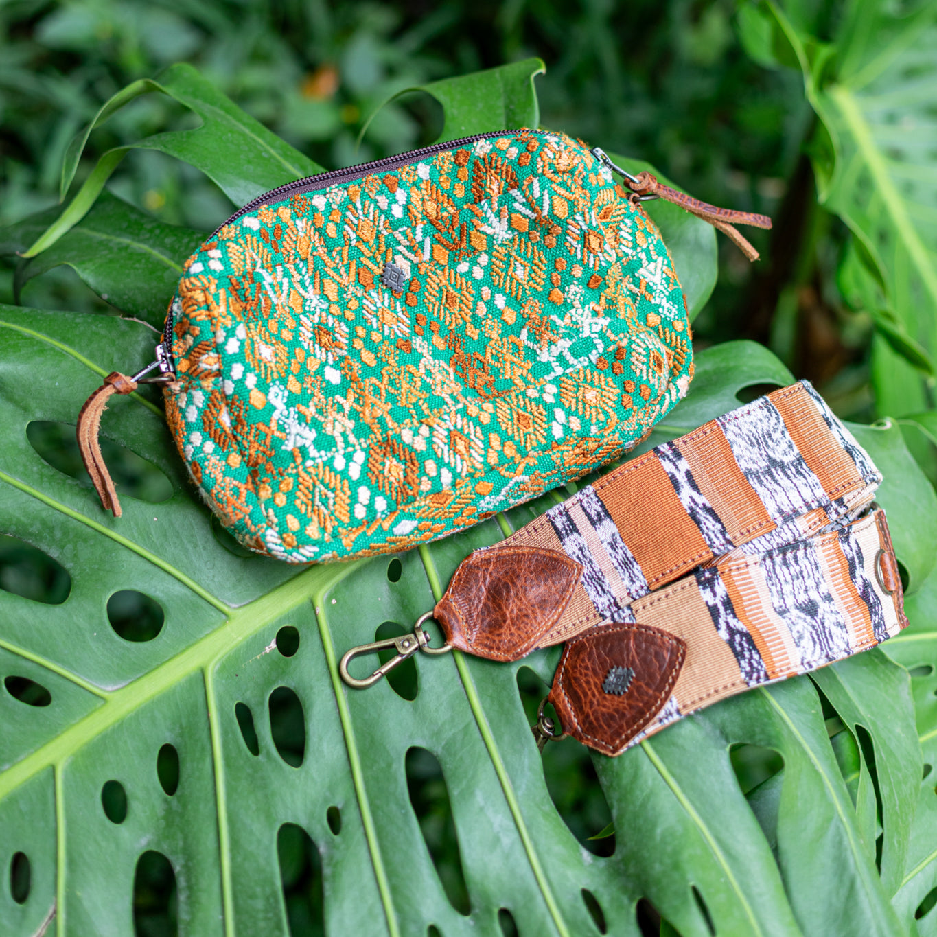 WANDER CROSSBODY SET - OOAK HUIPIL - HONEY - NO. 17872