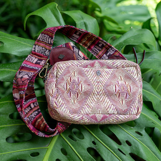 WANDER CROSSBODY SET - OOAK HUIPIL - AMARANTH - NO. 17880