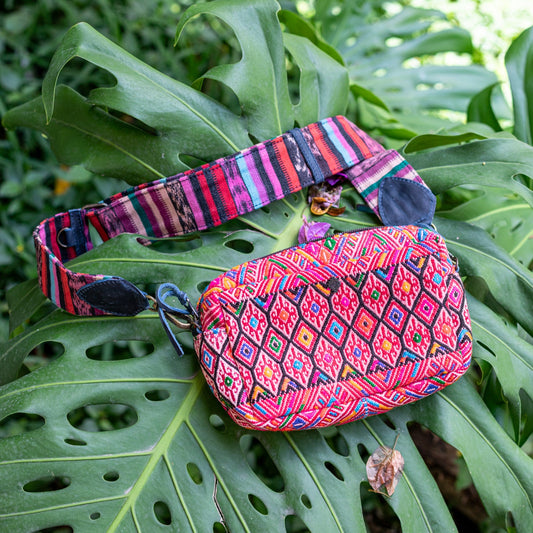 WANDER CROSSBODY SET - OOAK HUIPIL - NAVY - NO. 17865