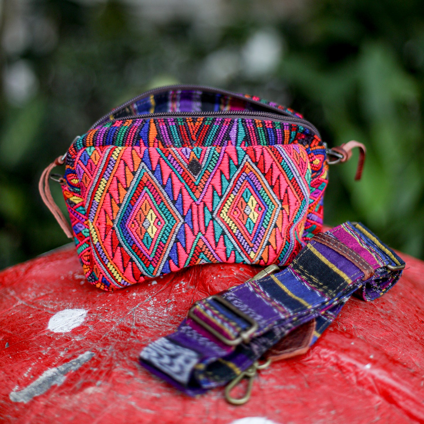 WANDER CROSSBODY SET - OOAK HUIPIL - COPPER - NO. 19334