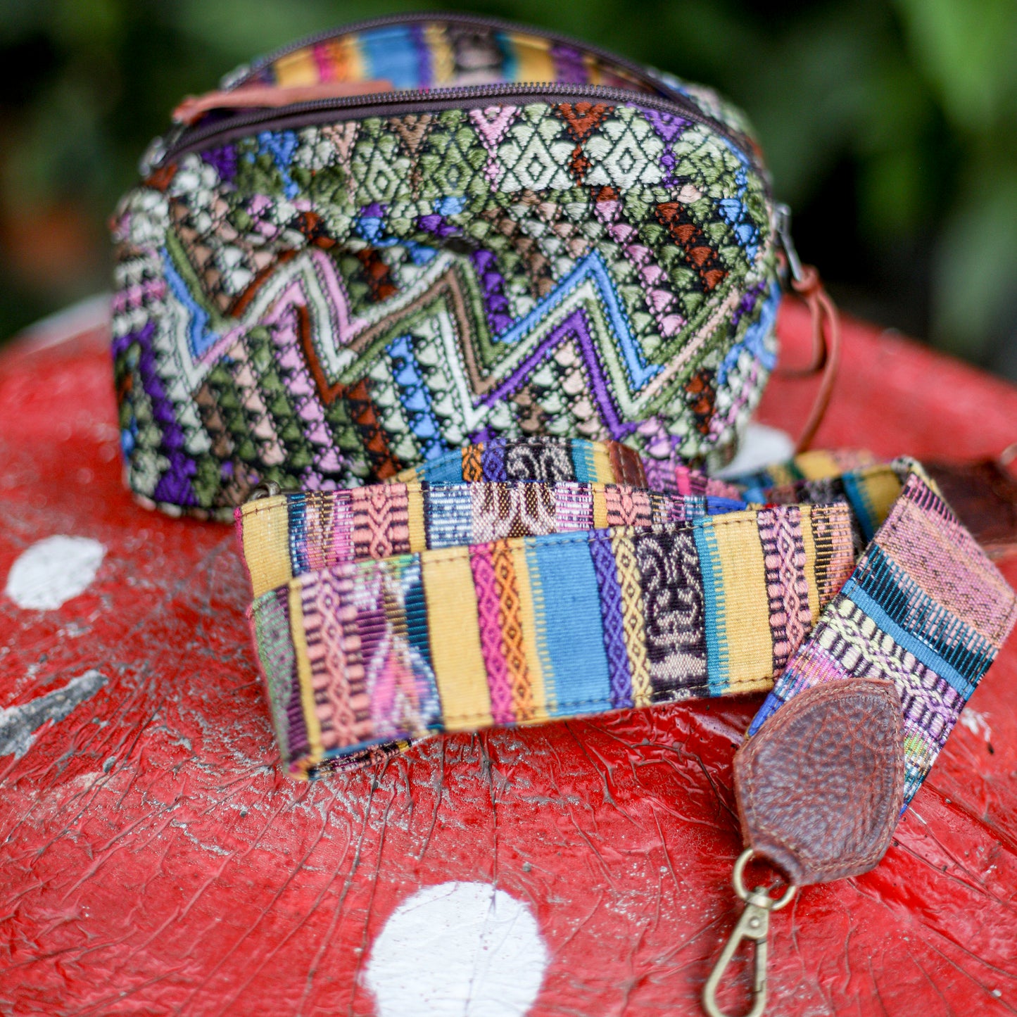 WANDER CROSSBODY SET - OOAK HUIPIL - COPPER - NO. 19335