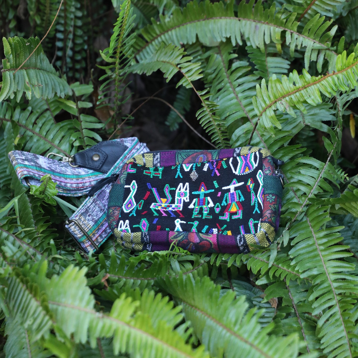 WANDER CROSSBODY SET - OOAK HUIPIL & CORTE - BLACK - NO. 200838