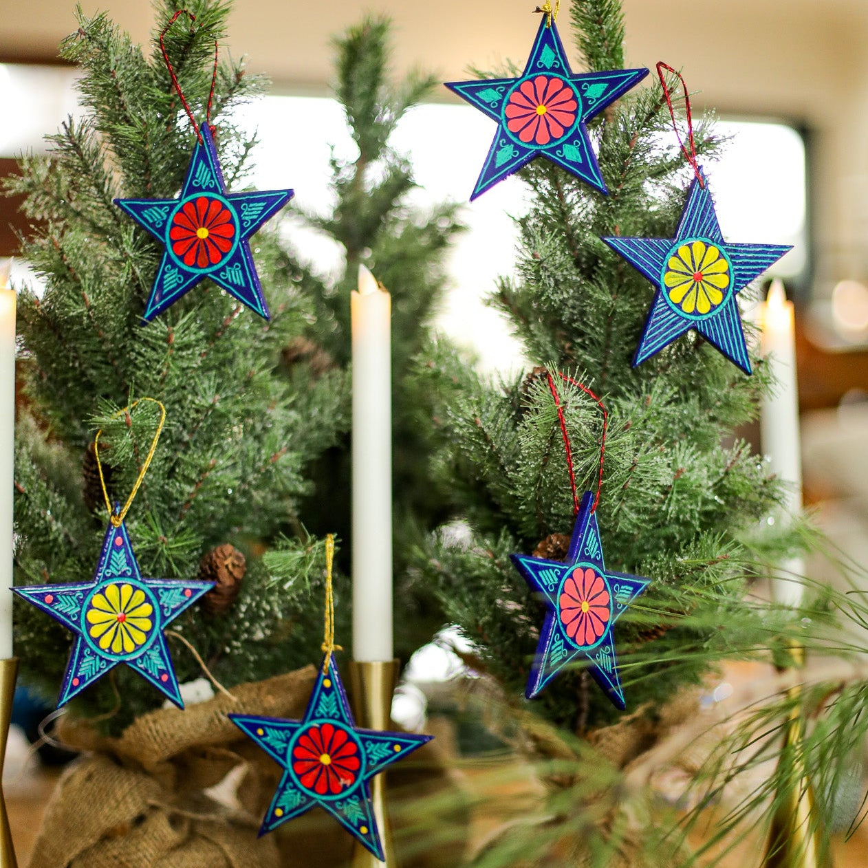 WOODEN STAR ORNAMENT - SMALL