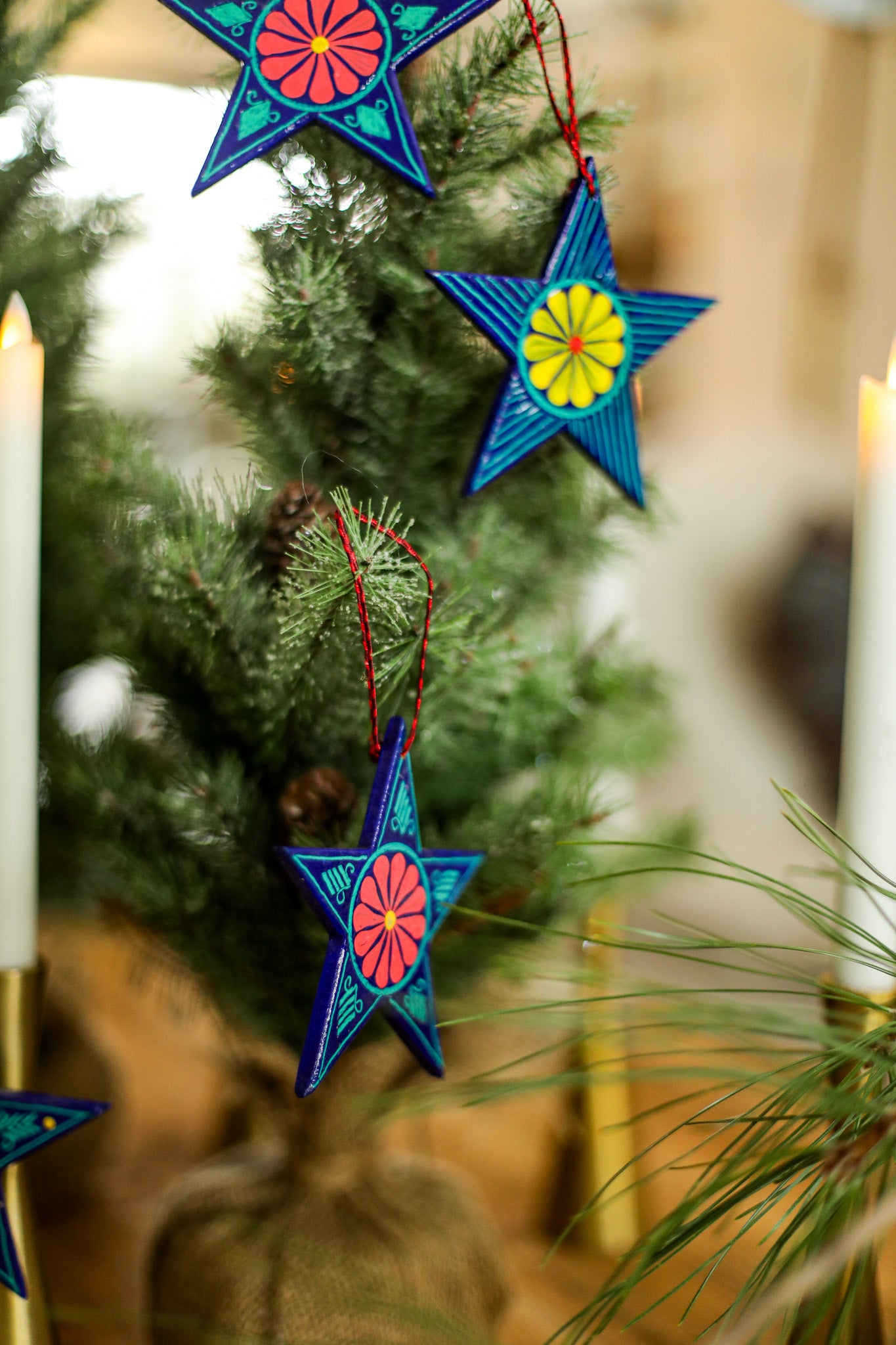 WOODEN STAR ORNAMENT - SMALL