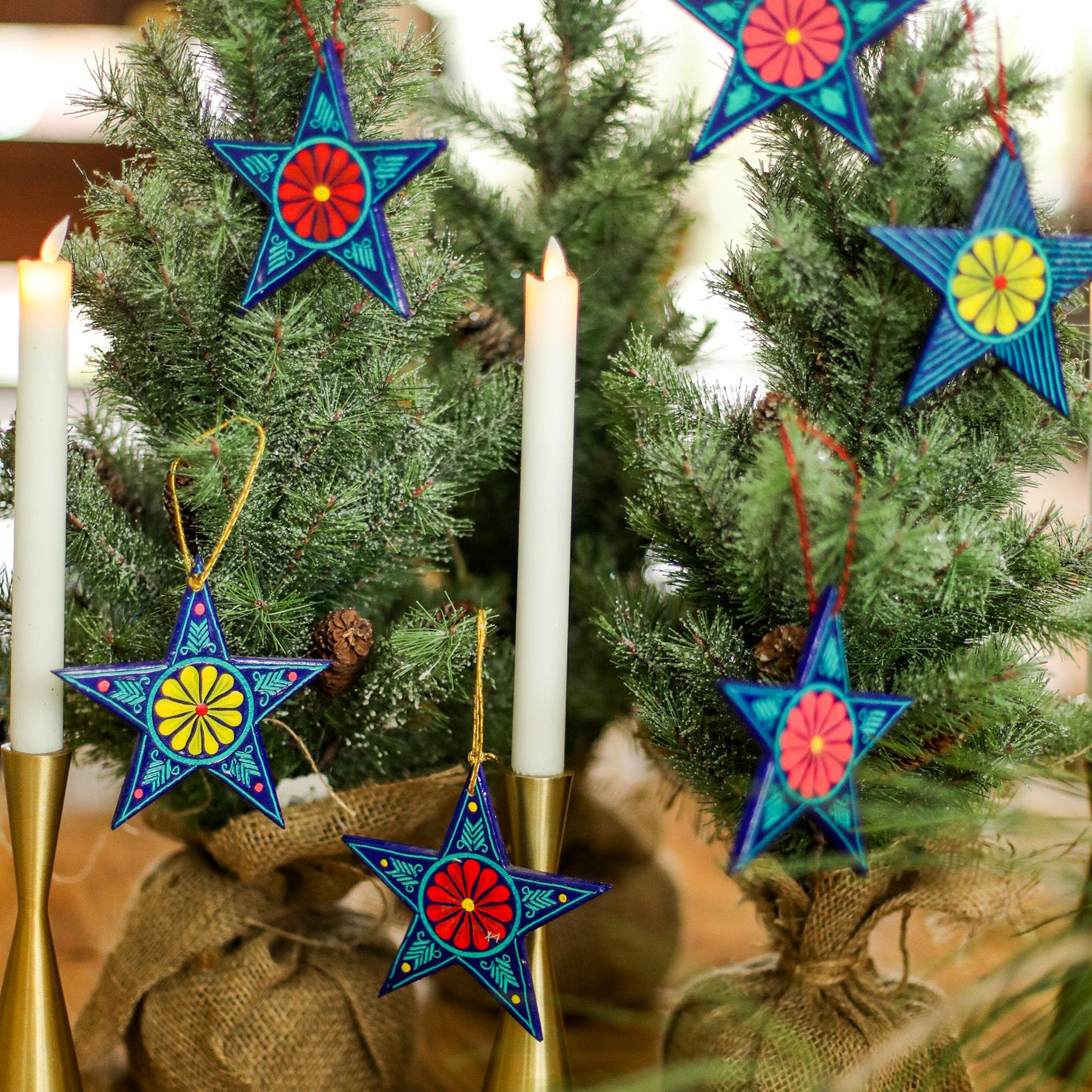 WOODEN STAR ORNAMENT - SMALL