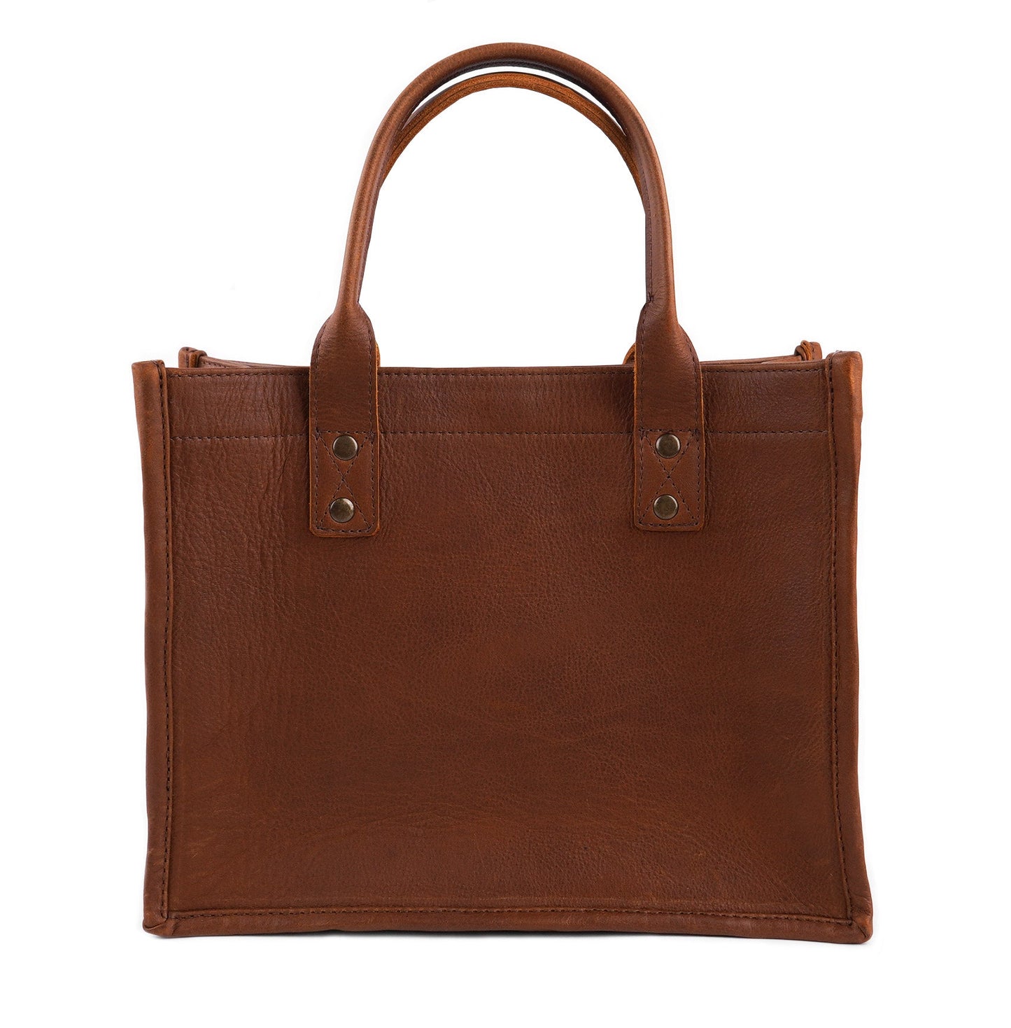 THE MEDIUM PERFECT TRAVEL TOTE - FULL LEATHER COLLECTION - CAFE