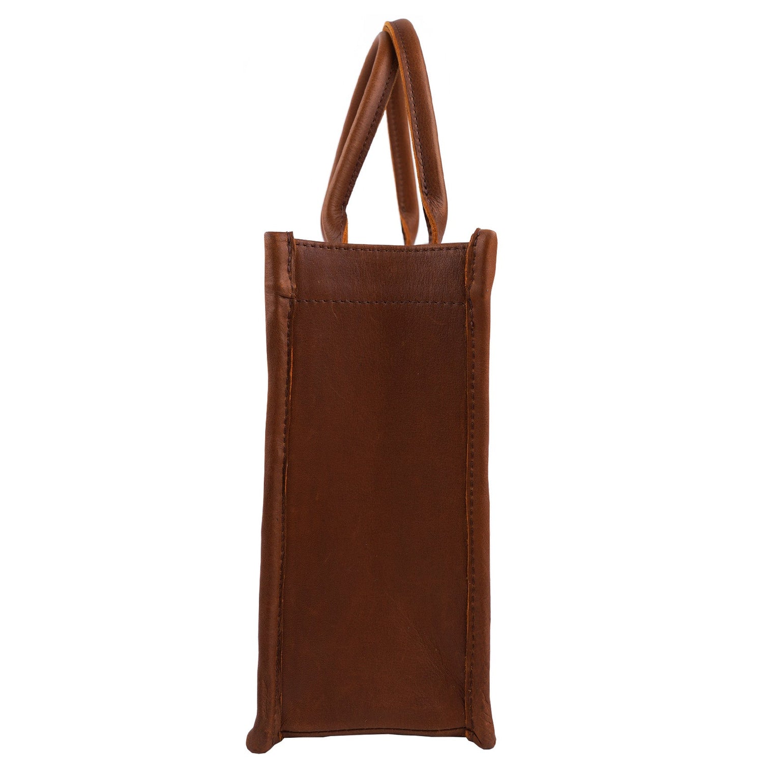 THE MEDIUM PERFECT TRAVEL TOTE - FULL LEATHER COLLECTION - CAFE