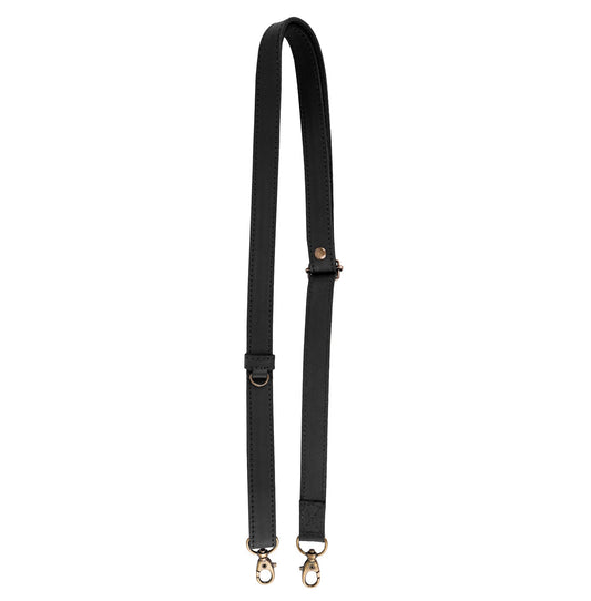 VIVI ADJUSTABLE BAG STRAP - FULL LEATHER COLLECTION - BLACK LEATHER