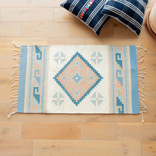 MEXICO COLLECTION - ZAPOTEC HAND-LOOMED WOOL RUG - 2 x 3' - NO. 17395