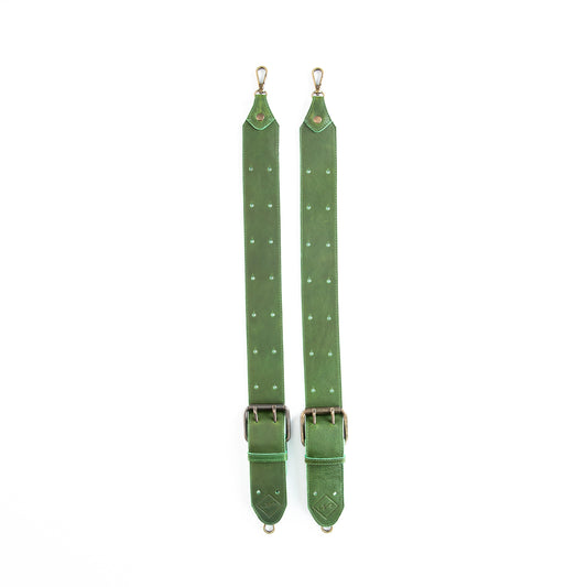 DOUBLE BUCKLE BACKPACK STRAP SET - EMERALD
