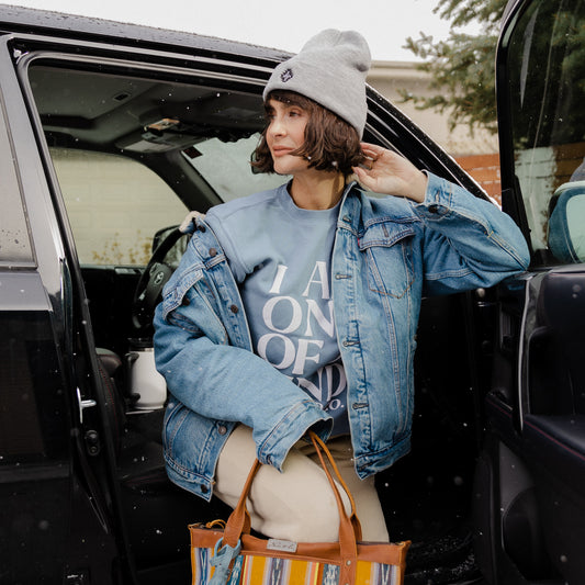 NENA & CO. APPAREL - I AM ONE OF A KIND CREWNECK - STEEL BLUE