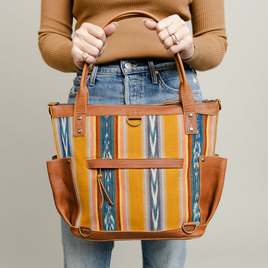 THE PERFECT BAG MEDIUM - ARTISAN COLLECTION - DANDELION - CAFE LEATHER
