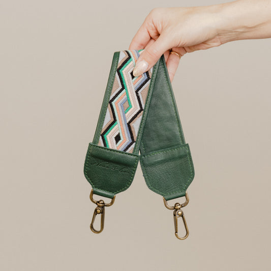 SHOULDER STRAP - HERITAGE & SOCIETY COLLECTION - ROAD TO CHICHI FAJA - EVERGREEN
