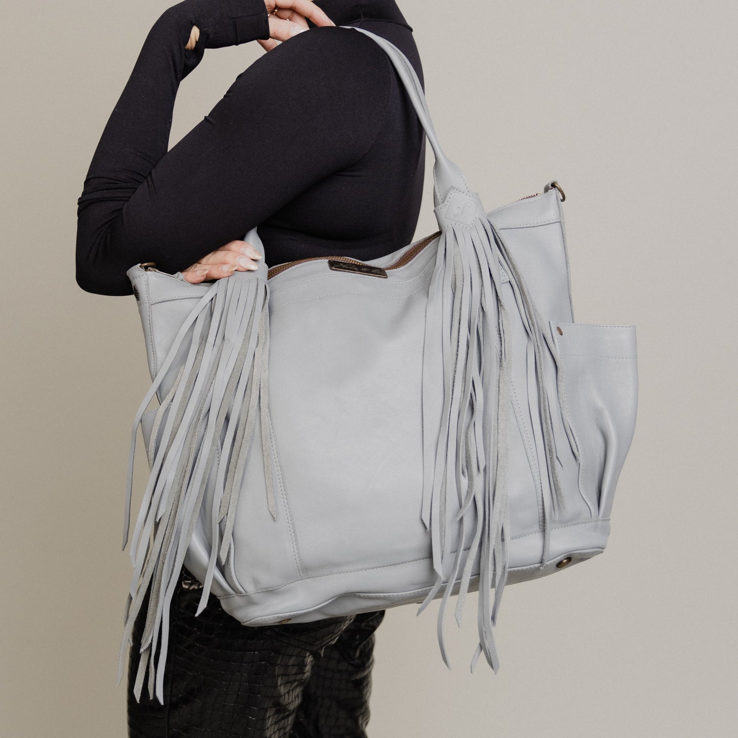 THE PERFECT BAG FULL - FULL LEATHER COLLECTION - GREY