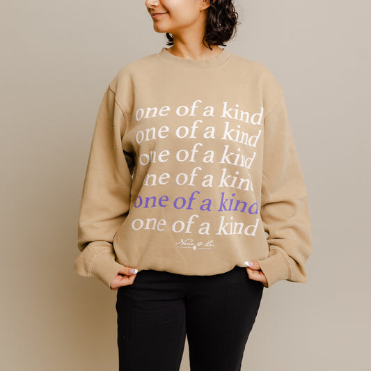 NENA & CO. APPAREL - I AM ONE OF A KIND CREWNECK SWEATSHIRT - ECRU