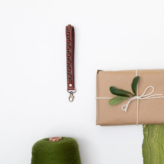 ARTISAN CHAIN WRISTLET - MOROCCO COLLECTION - CABERNET