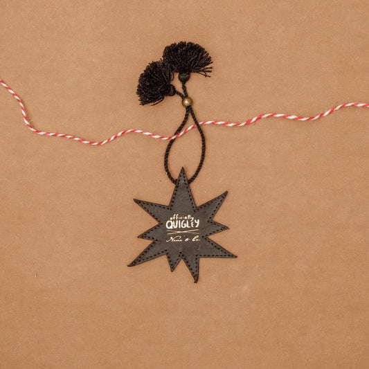 OFFICIALLY QUIGLEY x NENA & CO. - STARBURST CHARM - BLACK LEATHER