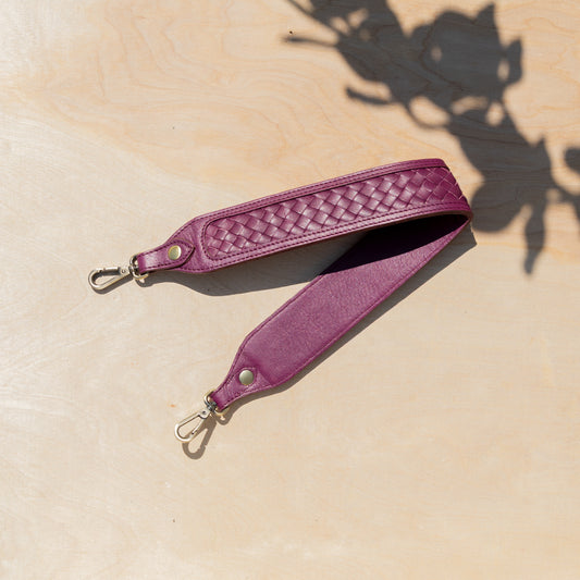 SHOULDER STRAP - MOROCCO WOVEN COLLECTION - GRAPE