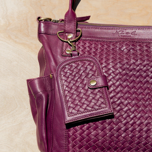 KEEPSAKE WALLET - MOROCCO WOVEN COLLECTION - GRAPE