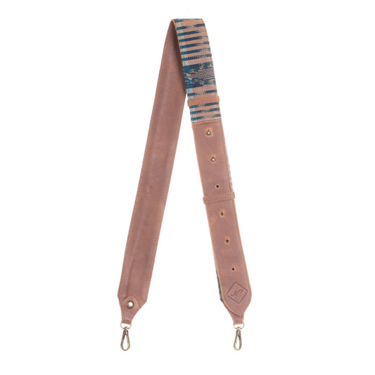 ADJUSTABLE DIAMANTE STRAP - ARTISAN CORAZÓN - CAFE LEATHER