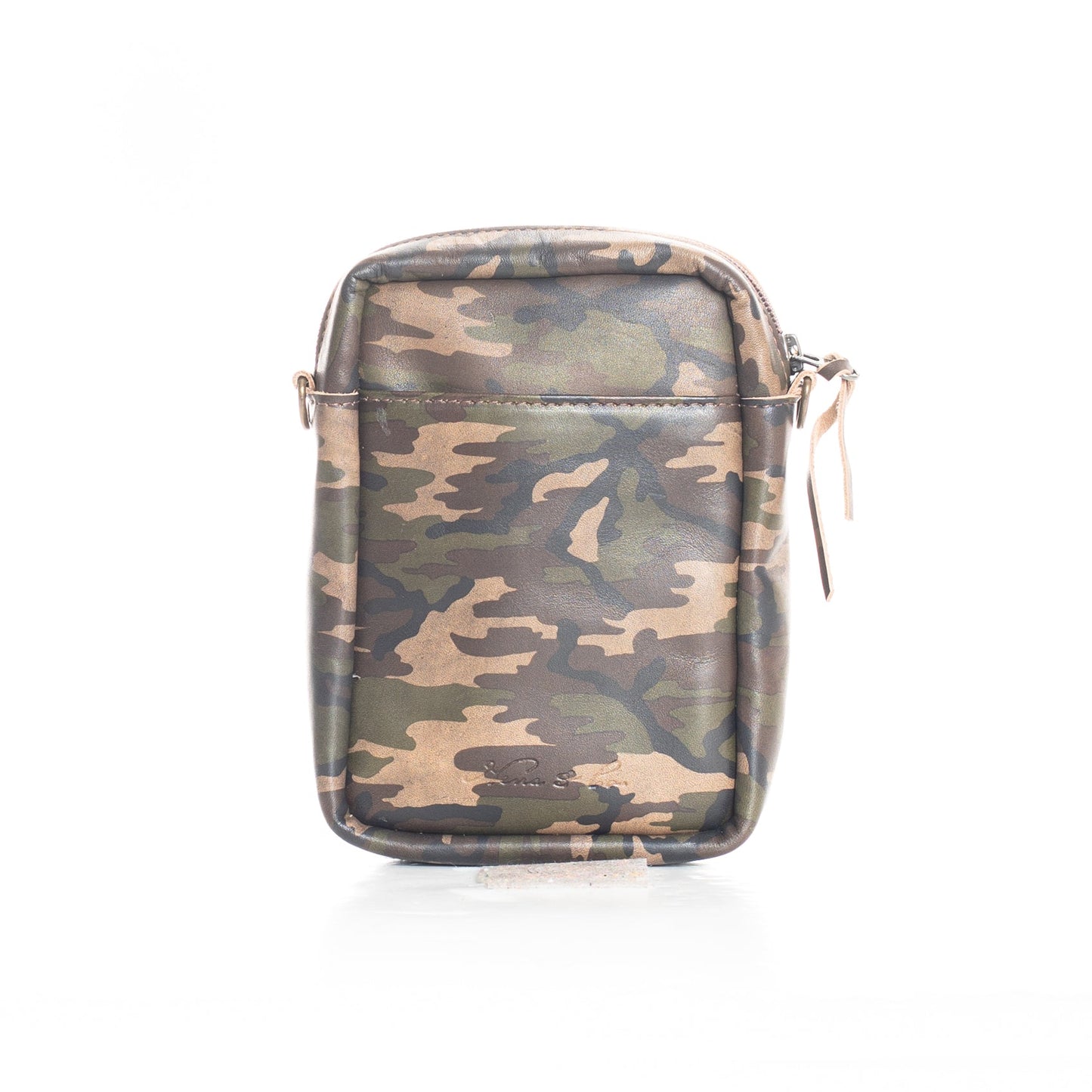 CROSSBODY TRAVEL BAG - FULL LEATHER COLLECTION - CAMOUFLAGE LEATHER
