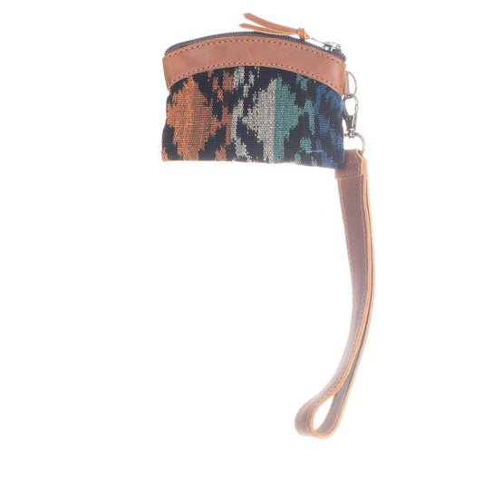 COIN PURSE WITH WRISTLET - ARTISAN HONOR - CAFE LEATHER