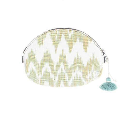 DOME CLUTCH - ARTISAN CHARLIE IN SEAFOAM - BLACK LEATHER
