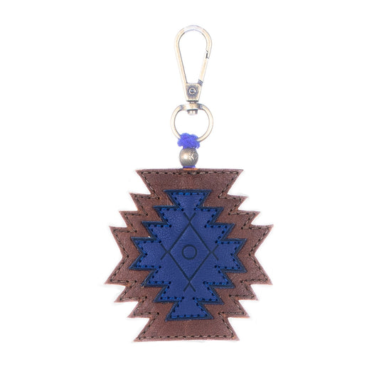 ARTISAN WOMANHOOD ICON CHARM - CAFE & COBALT LEATHER