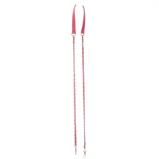 MOROCCO CHAIN STRAP WITH LEATHER - FLAMINGO