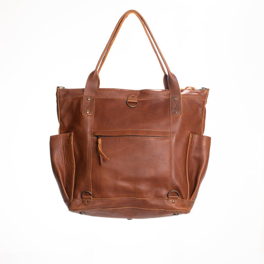 HERITAGE & SOCIETY - THE PERFECT BAG FULL - JUNTO - CAFE LEATHER