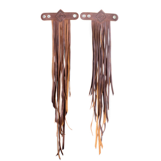 DIAMANTE FRINGE TASSELS - FULL LEATHER COLLECTION - SET OF 2