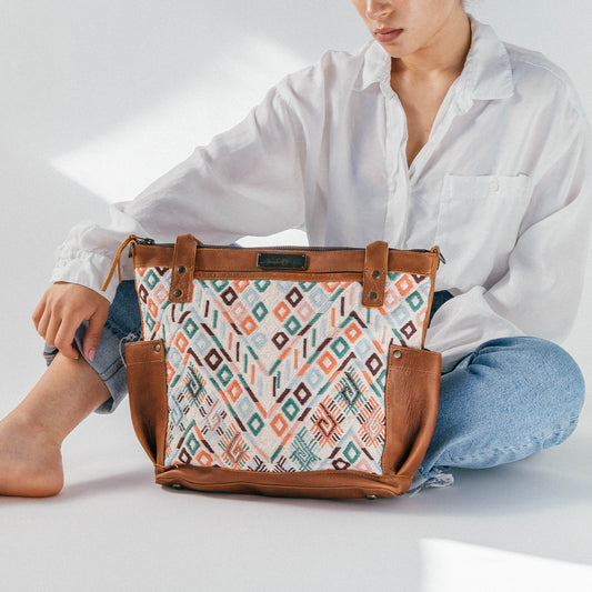 HERITAGE & SOCIETY - CIELO - THE PERFECT BAG MEDIUM - CAFE LEATHER