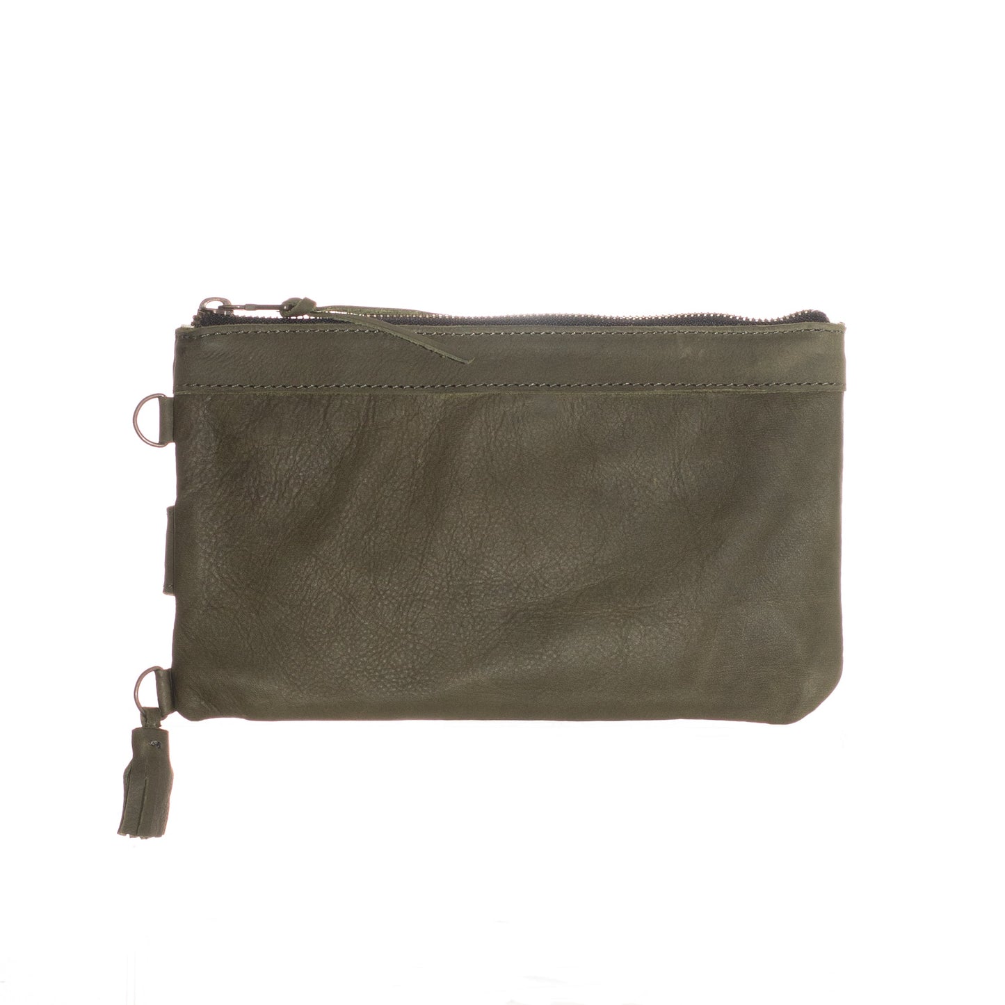 EVERYTHING CLUTCH - MEXICO COLLECTION - FULL LEATHER - OLIVE