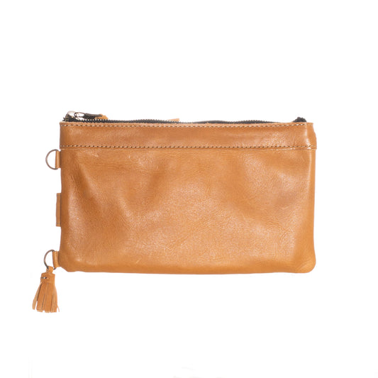 EVERYTHING CLUTCH - MEXICO COLLECTION - FULL LEATHER - TAWNY