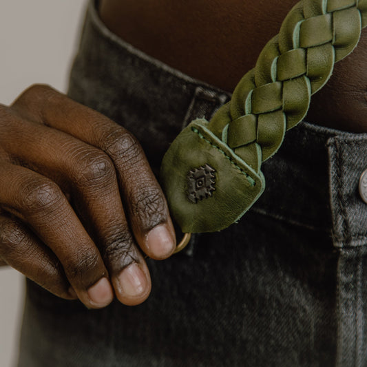 BRAIDED SHOULDER STRAP - DEEP EMERALD