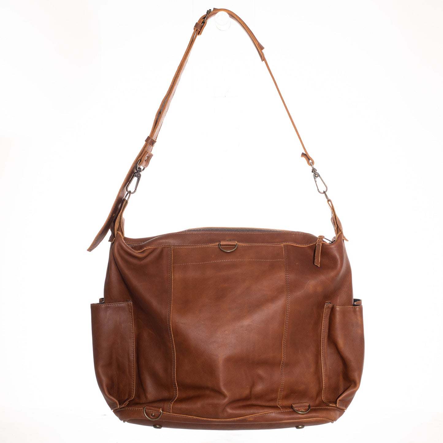 BEATRIZ CONVERTIBLE DAY BAG - FULL LEATHER - CAFE