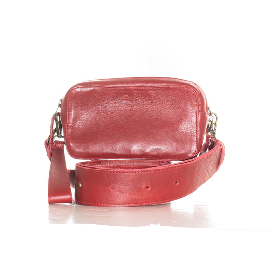 BETSY'S ESSENTIALS BAG - FULL LEATHER COLLECTION - ROUGE