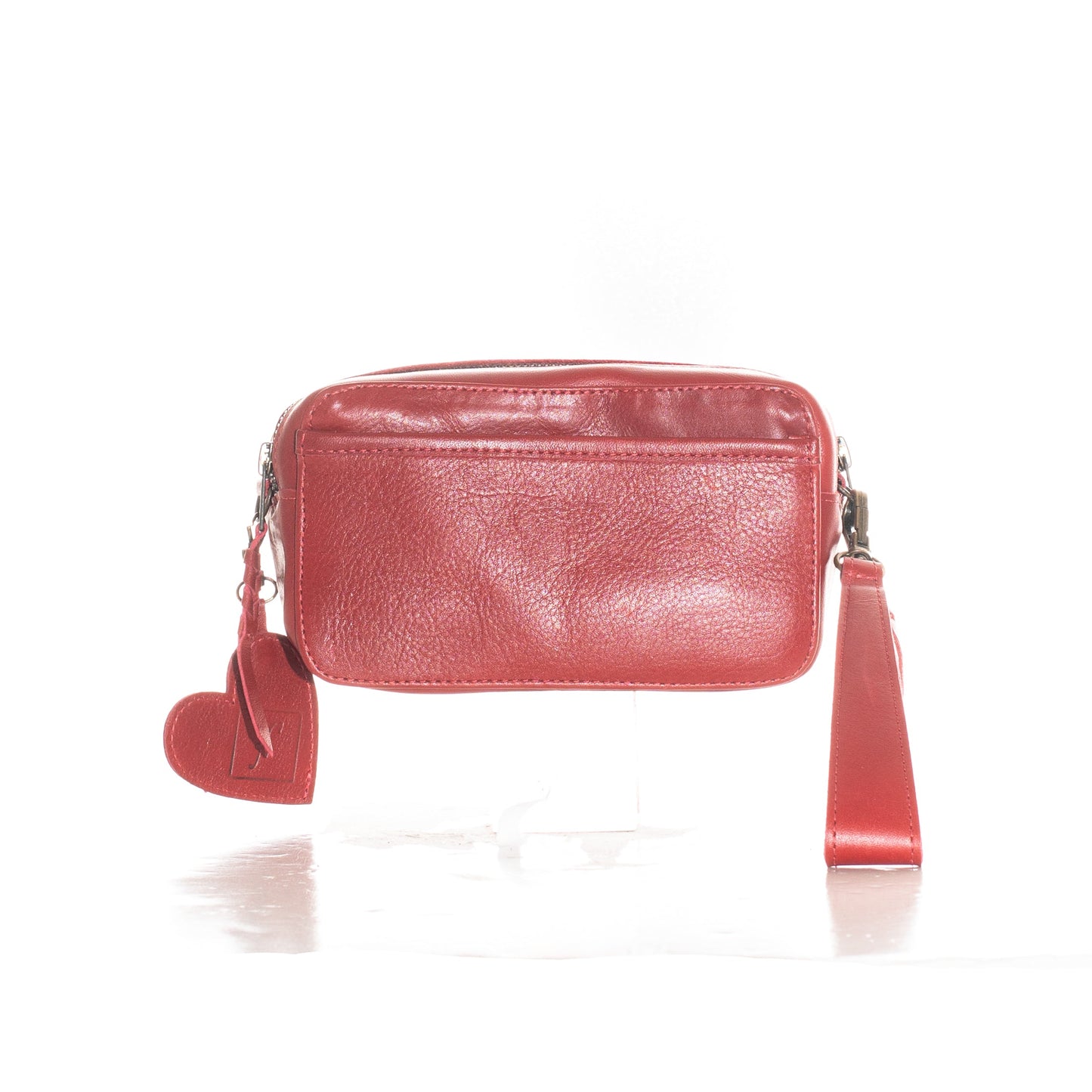 ALI'S STASH - ESSENTIALS BAG - FULL LEATHER - ROUGE - NO. A-10051