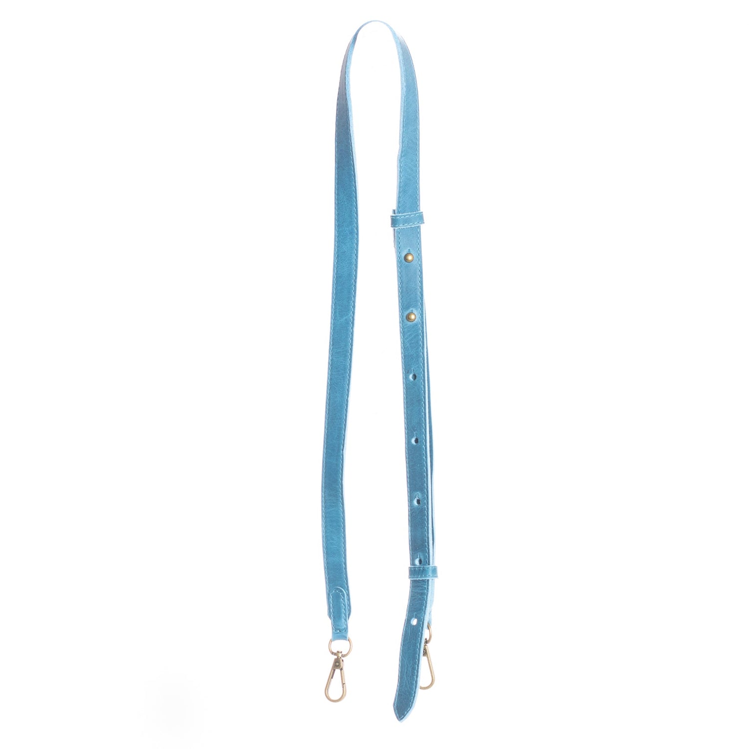 BRAIDED CROSS BODY STRAP - ARTISAN FULL LEATHER - CERULEAN – Nena