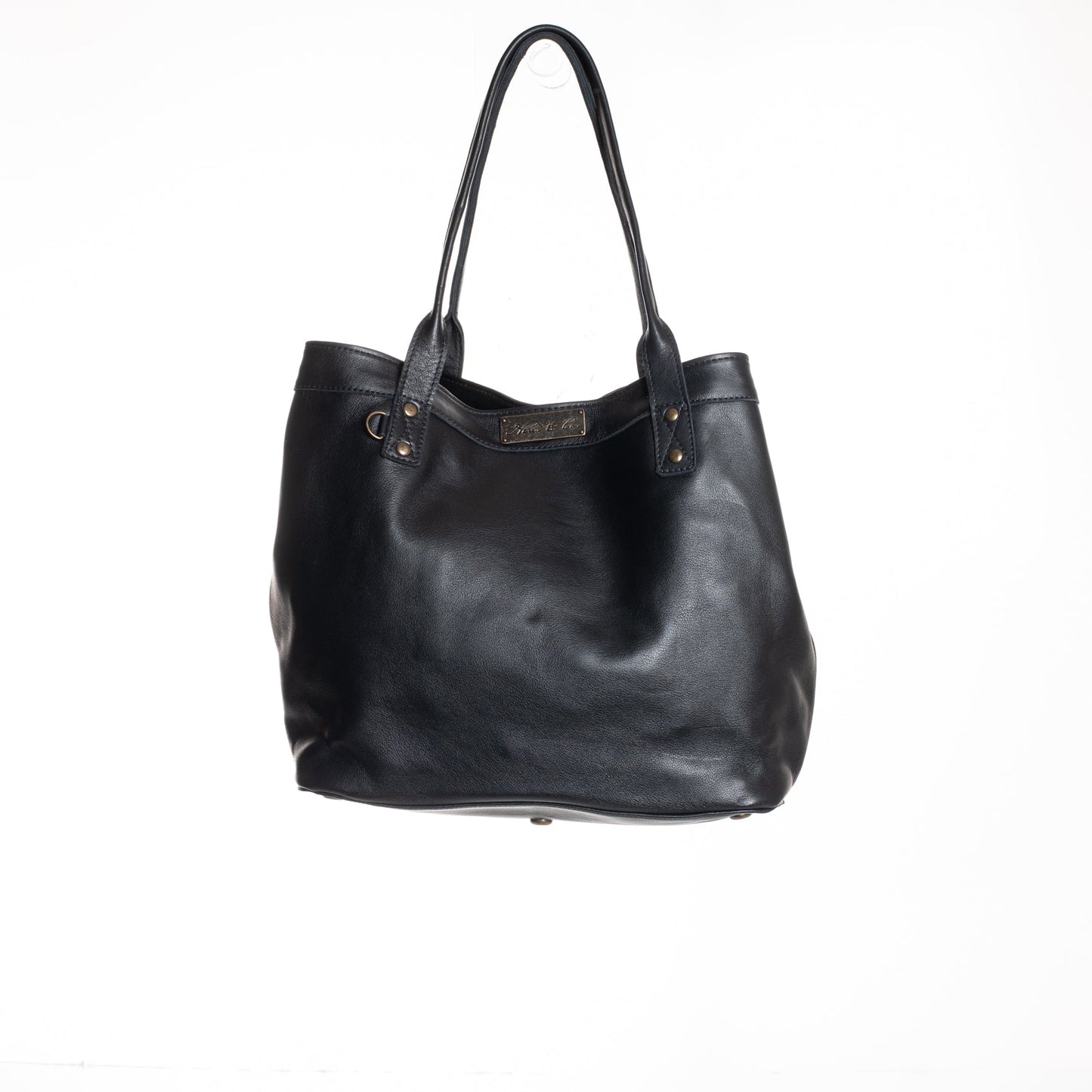 CONVERTIBLE TOTE - FULL LEATHER COLLECTION - BLACK