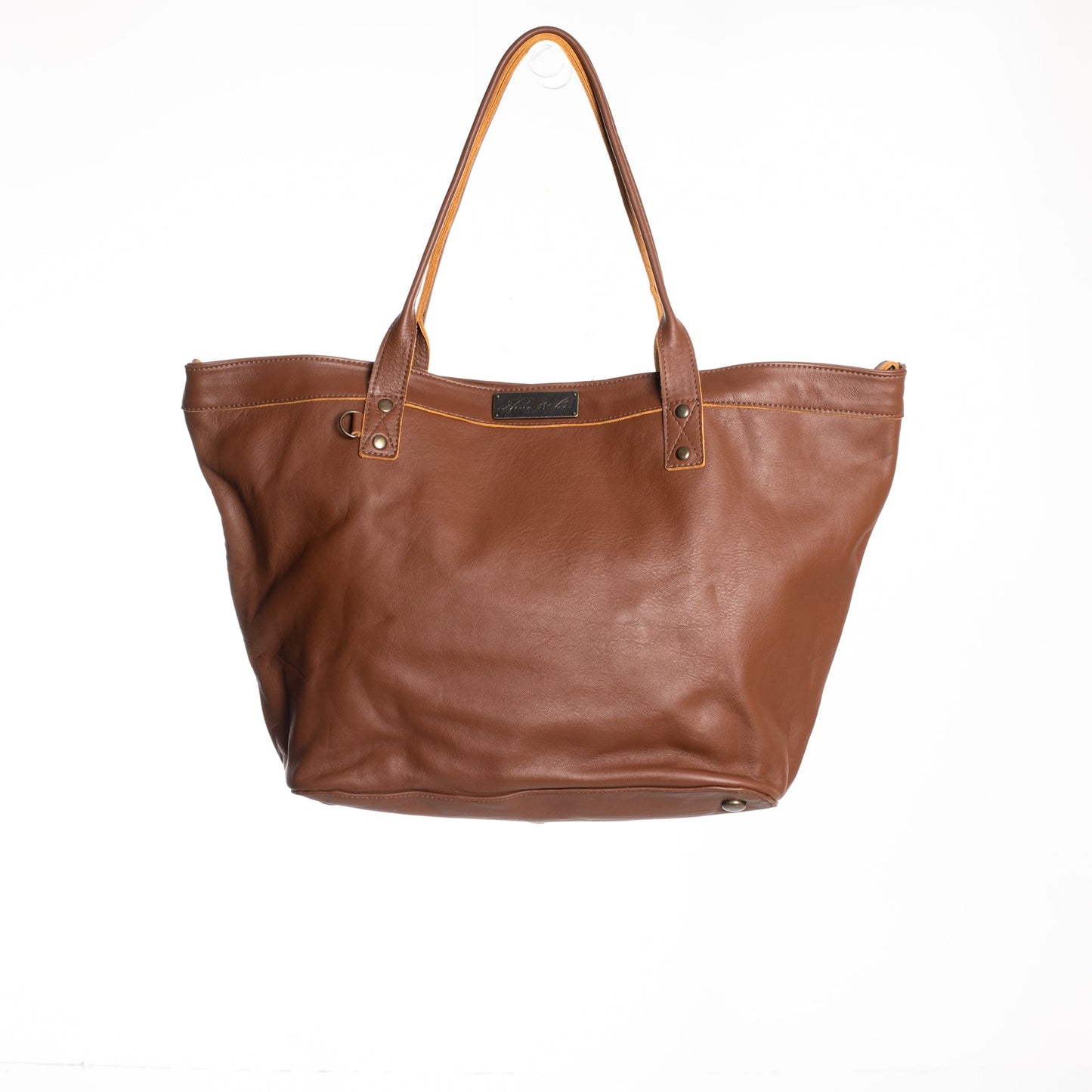 CONVERTIBLE TOTE - FULL LEATHER COLLECTION - WALNUT LEATHER